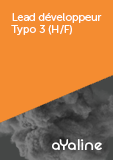 Lead développeur Typo 3 (H/F)